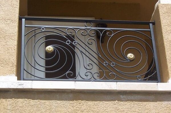 black ornamental railings