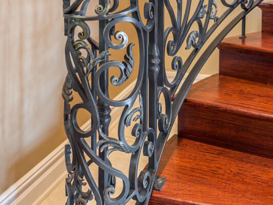 classic ornamental black railings