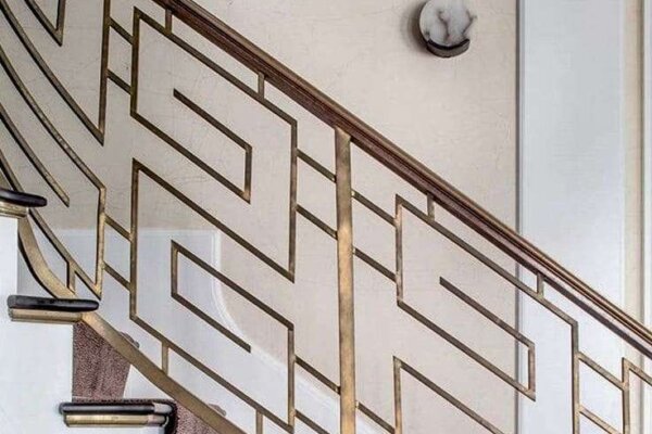 brass custom railings-custom gold modern railing