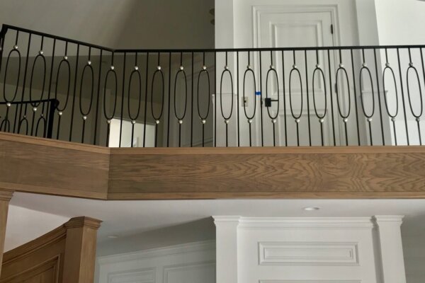 custom metal-wood railing