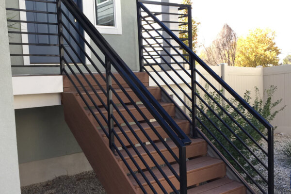 Exterior simple black railings