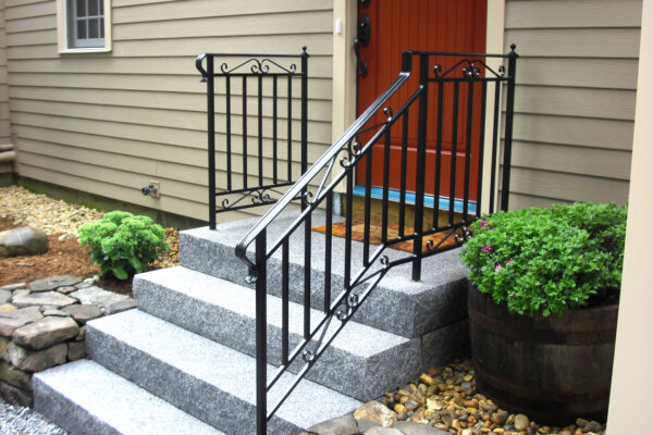 exterior stair railing black