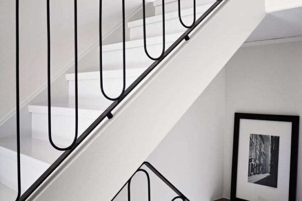 modern simple black railings