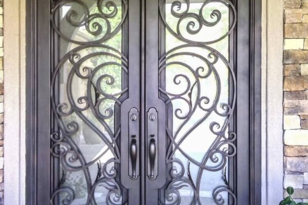 ornamental entry iron door